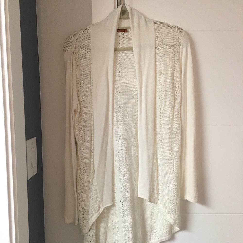 White cardigan